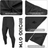 imageBROKIG Mens Cargo Workout Joggers Pants Tapered Gym Athletic Tactical Slim Sweatpants Men with PocketsBlack