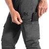 imageBROKIG Mens Cargo Workout Joggers Pants Tapered Gym Athletic Tactical Slim Sweatpants Men with PocketsDark Grey