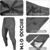 imageBROKIG Mens Cargo Workout Joggers Pants Tapered Gym Athletic Tactical Slim Sweatpants Men with PocketsDark Grey