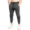 imageBROKIG Mens Slim Fit Workout Joggers Pants Casual Breathable Gym Training Tapered Sweatpants with Zipper PocketsZdark Gray