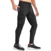 imageBROKIG Mens Cargo Workout Joggers Pants Tapered Gym Athletic Tactical Slim Sweatpants Men with PocketsBlack