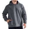 imageBROKIG Mens Armzip Loose Fit Pullover Hoodie Waffle Knit Warm Casual Lounge LongSleeve Hoodies For Running WorkoutDrizzle Gray
