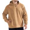 imageBROKIG Mens Armzip Loose Fit Pullover Hoodie Waffle Knit Warm Casual Lounge LongSleeve Hoodies For Running WorkoutYellow