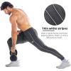 imageBROKIG Mens Stripe Gym Joggers Pants Causal Slim fit Tapered Workout Sweatpants with Zipper PocketDark Grey