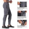 imageBROKIG Mens Cargo Workout Joggers Pants Tapered Gym Athletic Tactical Slim Sweatpants Men with PocketsShadow GreyLarge