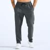 imageBROKIG Mens LightArmor Workout Sweatpants with Zip PocketStretch Gym Joggers Running Sweat Pants Athletic Pants for MenDark Gray