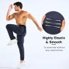 imageBROKIG Mens LightArmor Workout Sweatpants with Zip PocketStretch Gym Joggers Running Sweat Pants Athletic Pants for MenNavy Blue