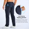 imageBROKIG Mens LightArmor Workout Sweatpants with Zip PocketStretch Gym Joggers Running Sweat Pants Athletic Pants for MenNavy Blue