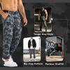 imageBROKIG Mens MarcoGlaze Gym Joggers Camo Athletic Workout Pants Cargo Pockets Casual Camouflage Sweatpants for RunningCamo Black