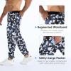 imageBROKIG Mens MarcoGlaze Gym Joggers Camo Athletic Workout Pants Cargo Pockets Casual Camouflage Sweatpants for RunningCamo Blackcamo Grey