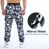 imageBROKIG Mens MarcoGlaze Gym Joggers Camo Athletic Workout Pants Cargo Pockets Casual Camouflage Sweatpants for RunningCamo Grey