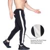 imageBROKIG Mens Streaks Vent Gym Workout Joggers PantsAthletic Casual Side Mesh Jogging Sweatpants with Zip PocketsBlack