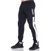 imageBROKIG Mens Streaks Vent Gym Workout Joggers PantsAthletic Casual Side Mesh Jogging Sweatpants with Zip PocketsBlack