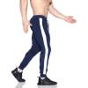 imageBROKIG Mens Streaks Vent Gym Workout Joggers PantsAthletic Casual Side Mesh Jogging Sweatpants with Zip PocketsNavy