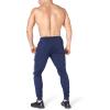 imageBROKIG Mens Streaks Vent Gym Workout Joggers PantsAthletic Casual Side Mesh Jogging Sweatpants with Zip PocketsNavy