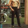 imageBROKIG Mens Stripe Baggy Workout Sweatpants Open Bottom Straight Leg Casual Sweat Pants with PocketsBlack