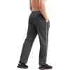 imageBROKIG Mens Stripe Baggy Workout Sweatpants Open Bottom Straight Leg Casual Sweat Pants with PocketsDark Grey