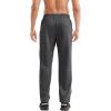 imageBROKIG Mens Stripe Baggy Workout Sweatpants Open Bottom Straight Leg Casual Sweat Pants with PocketsDark Grey