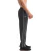 imageBROKIG Mens Stripe Baggy Workout Sweatpants Open Bottom Straight Leg Casual Sweat Pants with PocketsDark Grey