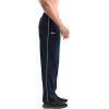 imageBROKIG Mens Stripe Baggy Workout Sweatpants Open Bottom Straight Leg Casual Sweat Pants with PocketsNavy Blue