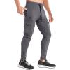 imageBROKIG Mens Cargo Workout Joggers Pants Tapered Gym Athletic Tactical Slim Sweatpants Men with PocketsShadow GreyLarge