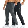 imageBROKIG Mens LightArmor Workout Sweatpants with Zip PocketStretch Gym Joggers Running Sweat Pants Athletic Pants for MenBlackDark Gray