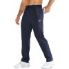 imageBROKIG Mens LightArmor Workout Sweatpants with Zip PocketStretch Gym Joggers Running Sweat Pants Athletic Pants for MenNavy Blue