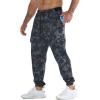 imageBROKIG Mens MarcoGlaze Gym Joggers Camo Athletic Workout Pants Cargo Pockets Casual Camouflage Sweatpants for RunningCamo Black