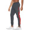 imageBROKIG Mens Streaks Vent Gym Workout Joggers PantsAthletic Casual Side Mesh Jogging Sweatpants with Zip PocketsDark Gray