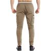 imageBROKIG Men Large Capacity Gym Joggers Pants with Zipper PocketsWorkout Tapered Casual Athletic Sweatpants Track PantsBeige