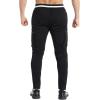 imageBROKIG Men Large Capacity Gym Joggers Pants with Zipper PocketsWorkout Tapered Casual Athletic Sweatpants Track PantsBlack