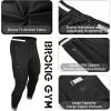imageBROKIG Men Large Capacity Gym Joggers Pants with Zipper PocketsWorkout Tapered Casual Athletic Sweatpants Track PantsBlack
