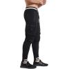 imageBROKIG Men Large Capacity Gym Joggers Pants with Zipper PocketsWorkout Tapered Casual Athletic Sweatpants Track PantsBlack