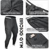 imageBROKIG Men Large Capacity Gym Joggers Pants with Zipper PocketsWorkout Tapered Casual Athletic Sweatpants Track PantsDark Gray