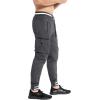 imageBROKIG Men Large Capacity Gym Joggers Pants with Zipper PocketsWorkout Tapered Casual Athletic Sweatpants Track PantsDark Gray