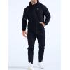 imageBROKIG Mens Stealth Zip Up HoodieFullZip Track Running Jacket Hooded SportswearSoft Casual Gym Hoodie SweatshirtsDark Grey