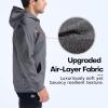 imageBROKIG Mens Stealth Zip Up HoodieFullZip Track Running Jacket Hooded SportswearSoft Casual Gym Hoodie SweatshirtsDark Grey