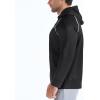 imageBROKIG Mens Stripe Running Jacket with Zipper Pocket Windbreaker Zip Up Workout Hoodie Men Athletic Gym SweatshirtsBlack