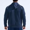 imageBROKIG Mens Stripe Running Jacket with Zipper Pocket Windbreaker Zip Up Workout Hoodie Men Athletic Gym SweatshirtsDark Grey