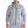 imageBROKIG Mens Stripe Running Jacket with Zipper Pocket Windbreaker Zip Up Workout Hoodie Men Athletic Gym SweatshirtsLight Grey