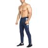 imageBROKIG Mens Workout Jogger Pants Gym Tapered Athletic Slim Sweatpants with Zipper PocketNavy Blue