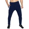 imageBROKIG Mens Workout Jogger Pants Gym Tapered Athletic Slim Sweatpants with Zipper PocketNavy Blue