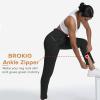 imageBROKIG Womens Cloudloft Joggers Zipper PocketCasual Soft Sweatpants Athletic Tapered Pants for Women Lounge WorkoutBlack