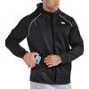 imageBROKIG Mens Stripe Running Jacket with Zipper Pocket Windbreaker Zip Up Workout Hoodie Men Athletic Gym SweatshirtsBlack