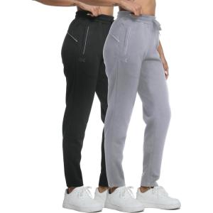 imageBROKIG Womens Cloudloft Joggers Zipper PocketCasual Soft Sweatpants Athletic Tapered Pants for Women Lounge WorkoutBlacklight Grey