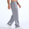 imageBROKIG Mens Buttlift Workout Sweatpants Baggy Straight Leg Lounge Pants Open Bottom Track Sweat Pants with Zip PocketsBlacklight Grey