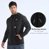 imageBROKIG Mens StealthZip Lightweight Running Jackets Full Zip Workout Hoodie Track Windbreaker Athletic Gym SweatshirtsBlack