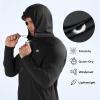 imageBROKIG Mens StealthZip Lightweight Running Jackets Full Zip Workout Hoodie Track Windbreaker Athletic Gym SweatshirtsBlack