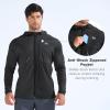 imageBROKIG Mens StealthZip Lightweight Running Jackets Full Zip Workout Hoodie Track Windbreaker Athletic Gym SweatshirtsBlack