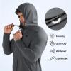 imageBROKIG Mens StealthZip Lightweight Running Jackets Full Zip Workout Hoodie Track Windbreaker Athletic Gym SweatshirtsBlackdark Grey